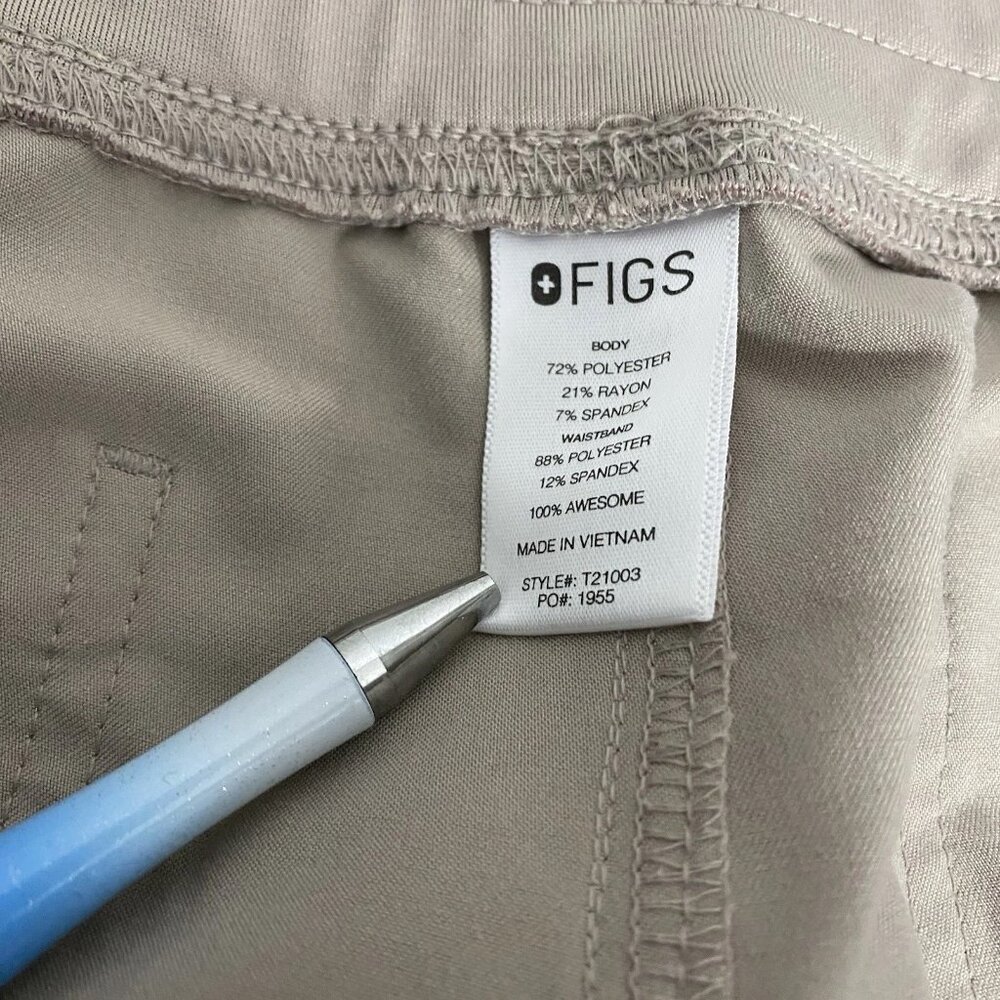 Figs Women's Livingston Basic Scrub Pants Tan Brown Khaki Nursing Size XXL 2XL - Picture 6 of 6
